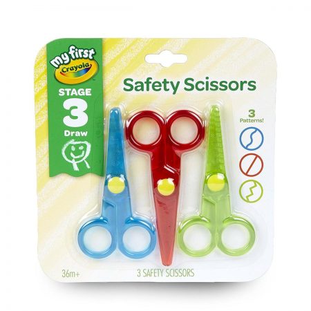 Фото 12 - Ножницы фигурные Crayola My First Safety Scissors, волнообразные, загзагообразные, ровные, в наборе 3 шт.