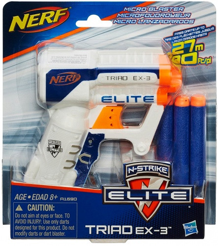 Фото 13 - Бластер Elite три ствола, Nerf.