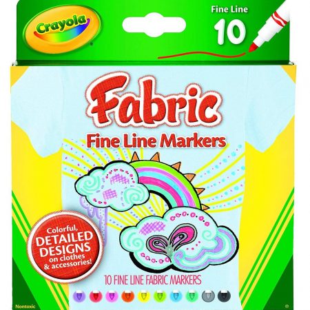 Фото 39 - Маркеры рисование по ткани Fine Line Fabric, 10 цветов, Crayola.