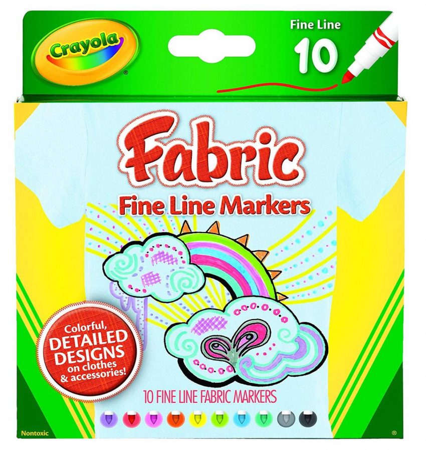 Фото 3 - Маркеры рисование по ткани Fine Line Fabric, 10 цветов, Crayola.