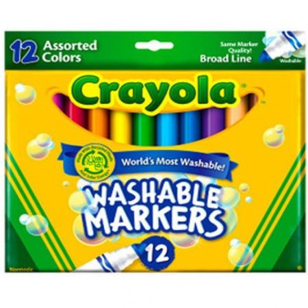 Фото 21 - Фломастеры Broad Line Washable (на водной основе), в наборе 12 цветов, Crayola.