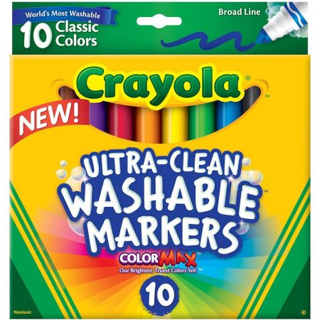 Фото 12 - Фломастеры ultra lean Washable (на водной основе), 10 цветов, Crayola (Крайола).