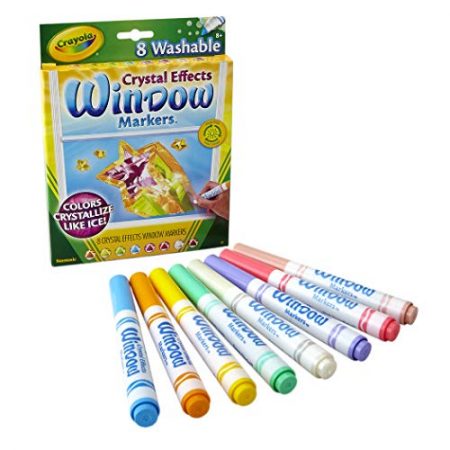 Фото 19 - Маркеры Window Crystal Effects рисунки по стеклу эффект кристаллов, 8 цветов, Crayola.