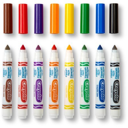 Фото 10 - Фломастеры Washable (на водной основе) 8 цветов, Crayola.