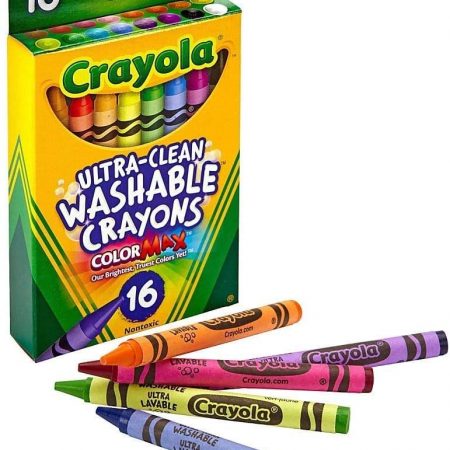 Фото 13 - Восковые мелки карандаши смываемые, 16 цветов, Crayola.