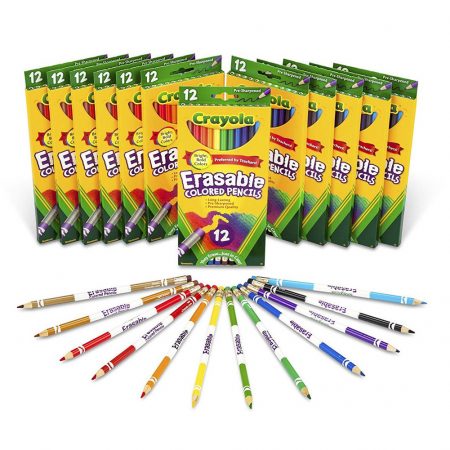 Фото 43 - Карандаши Crayola 12 цветов с резинкой для вытирания, крайола.