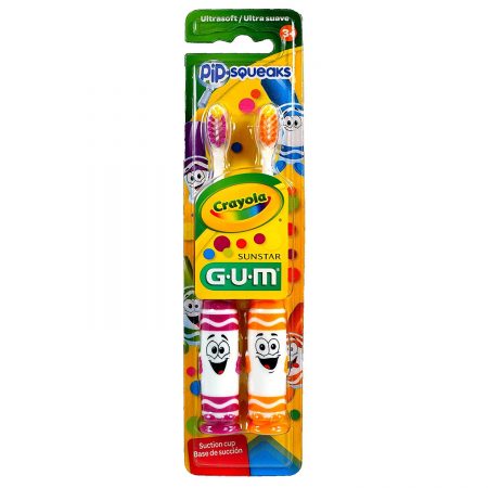 Фото 14 - Детская зубная щетка 2 inerPip-Squeaks Kids Ultrasoft, Crayola.