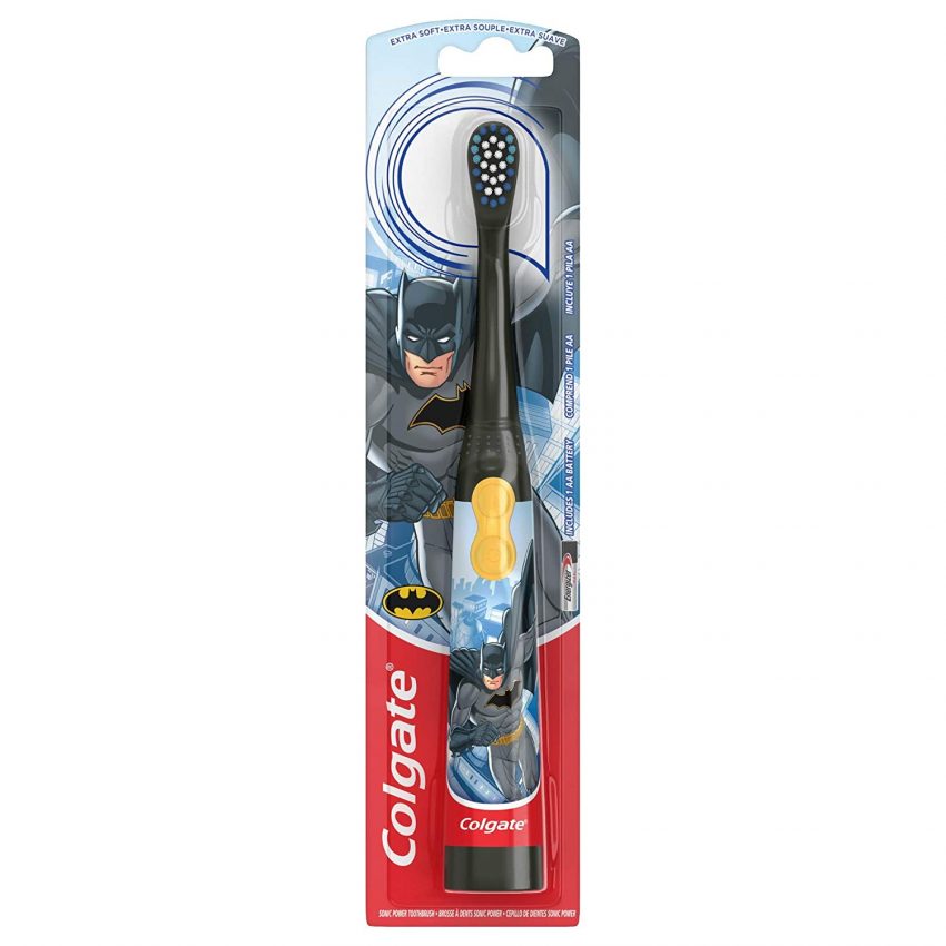 Фото 9 - Детская электрическая зубная щетка Colgate Batman Бэтмэн.
